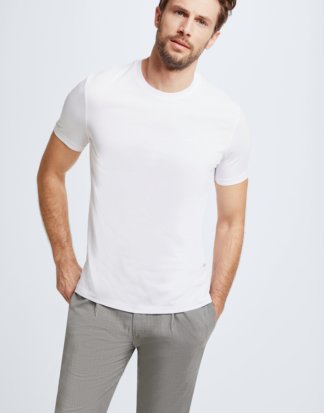 Baumwoll-T-Shirt Clark, weiß