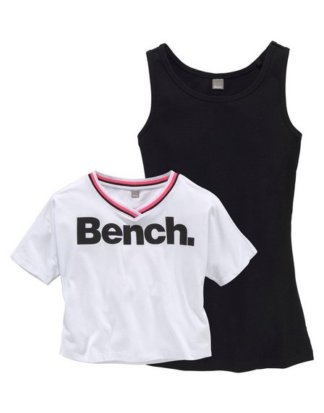 Bench. T-Shirt (Set, mit Top) mit Logodruck