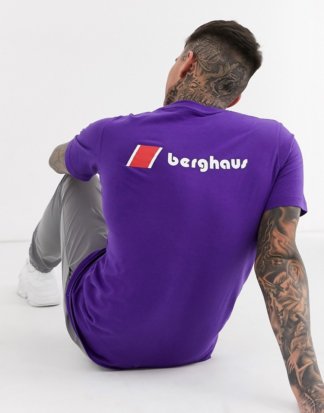 Berghaus - Heritage - Violettes T-Shirt mit Logo vorne und hinten