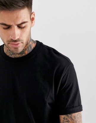 Bershka - Join Life - Legeres T-Shirt aus Bio-Baumwolle in Schwarz