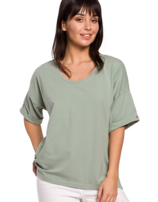 Bewear Shirt, Halbarm, Rundhals grün