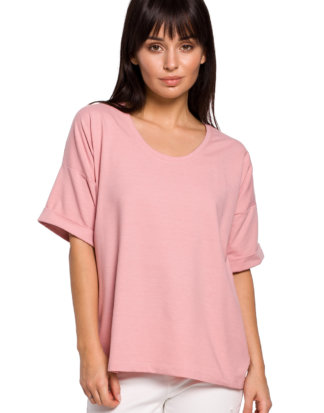 Bewear Shirt, Halbarm, Rundhals rosa