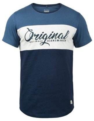 Blend Rundhalsshirt "Nero" T-Shirt mit Streifen und Print