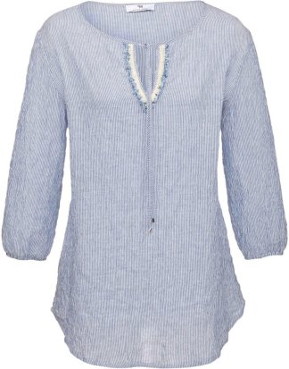 Blusen-Shirt 3/4-Arm Peter Hahn blau Größe: 36