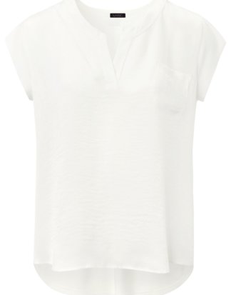 Blusen-Shirt überschnittener Schulter MYBC weiss Größe: 48