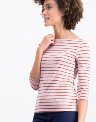 Blutsgeschwister Shirt Logo Stripes Sailorette, 3/4-Arm, Rundhals rosa