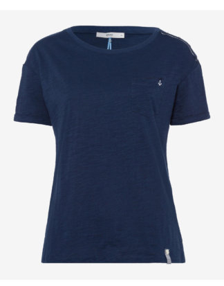Brax T-Shirt Camille, Rundhals blau