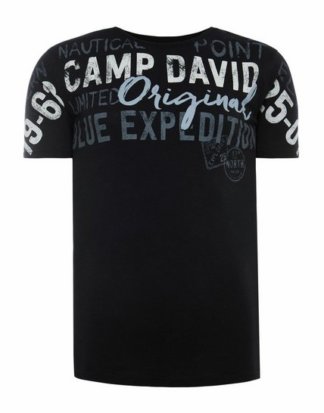 CAMP DAVID T-Shirt mit Applikationen