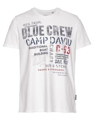 CAMP DAVID T-Shirt mit Prints und Stickereien