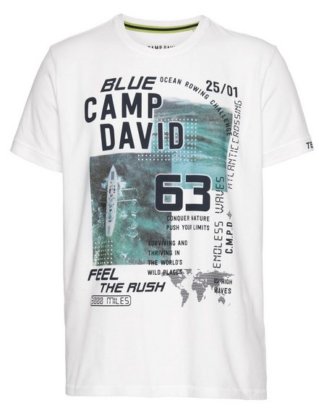 CAMP DAVID T-Shirt mit großem Frontdruck