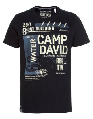 CAMP DAVID T-Shirt mit markantem Frontdruck