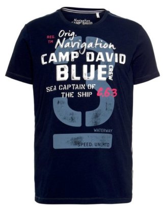 CAMP DAVID T-Shirt mit modischem Frontprint