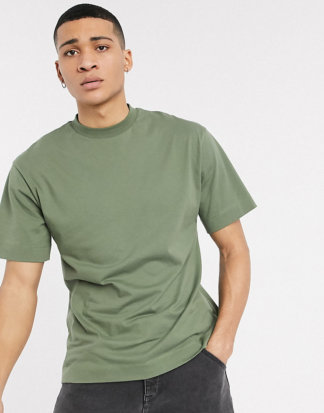 COLLUSION - T-Shirt in Khaki-Grün