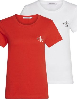 Calvin Klein Jeans T-Shirt "2 PACK SLIM T-SHIRT" (Packung, 2er-Pack) mit Calvin Klein Jeans Logo-Print auf der Brust