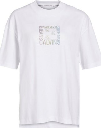 Calvin Klein Jeans T-Shirt "DEGRADE MULTI GRAPHIC TUNIC" mit trendigem CK Logo-Print in Regenbogenfarben