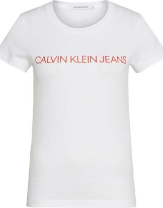 Calvin Klein Jeans T-Shirt "INSTITUTIONAL LOGO SLIM FIT TEE" mit farbigen oder Ton in Ton Calvin Klein Jeans Schriftzug