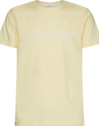 Calvin Klein T-Shirt "COTTON FRONT LOGO T-SHIRT" mit hellem Markenprint