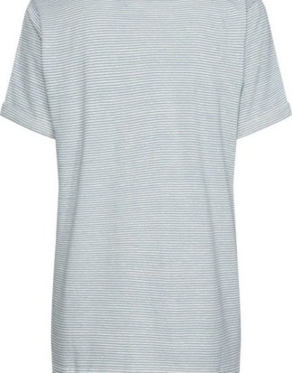 Calvin Klein T-Shirt "LINEN STRIPE CREW NECK TEE" mit schmalen Ringelstreifen allover & Calvin Klein Logo-Badge