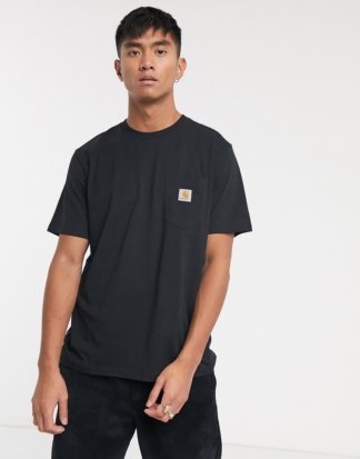 Carhartt WIP - Schwarzes T-Shirt mit Tasche