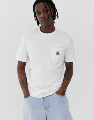 Carhartt WIP - Weißes T-Shirt mit Tasche