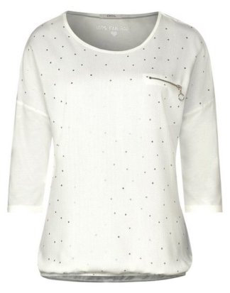 Cecil 3/4-Arm-Shirt mit Punktemuster in Glitzer-Optik