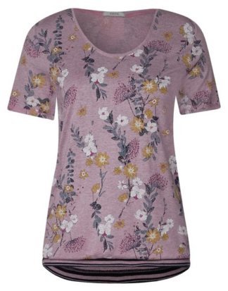 Cecil Print-Shirt mit Elastiksaum