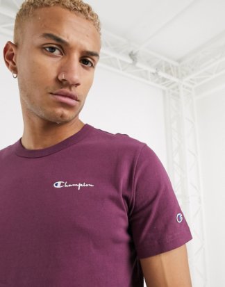 Champion - Back Script - T-Shirt mit Rundhalsausschnitt in Violett
