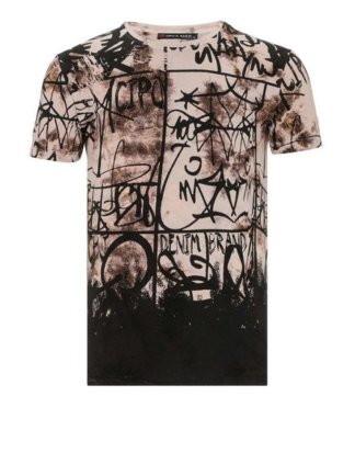 Cipo & Baxx T-Shirt "Grafitti" mit lässigem Allover-Print