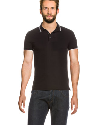 Colmar Polo-Shirt, gerader Schnitt schwarz