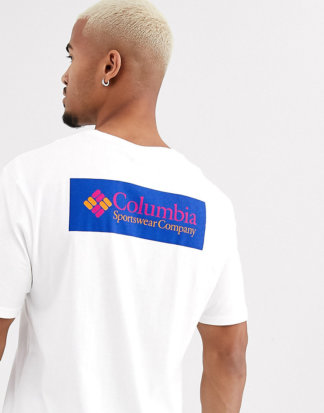 Columbia - North Cascades - Weißes T-Shirt mit Logo auf dem Rücken, exklusiv bei ASOS