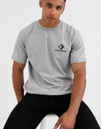 Converse - Graues T-Shirt mit Star- und Chevron-Logo