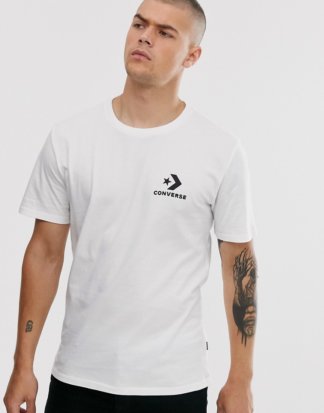 Converse - Weißes T-Shirt mit Stern- und Sparren-Logo