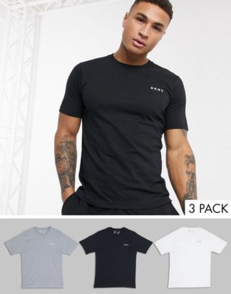 DKNY - T-Shirts mit Rundhalsausschnitt im 3er-Pack-Mehrfarbig