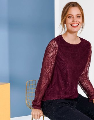 Damen-Shirt aus feiner Spitze