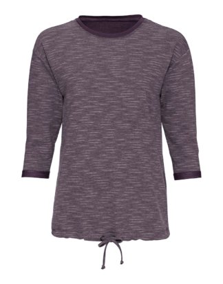 Damen-Shirt mit Bindebändern am Saum