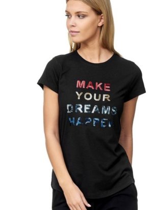 Decay T-Shirt mit Paillettenschriftzug 3027520