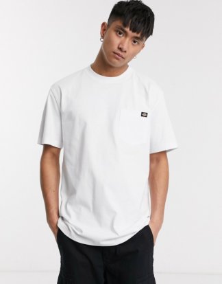 Dickies - Porterdale - T-Shirt mit Tasche in Weiß