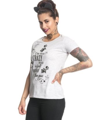 Disney T-Shirt "Alice Im Wunderland I'm Not Crazy"