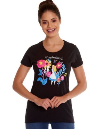 Disney T-Shirt "Alice im Wunderland Butterflies & Flowers"