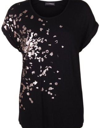 Doris Streich T-Shirt "mit Metallic-Print" Applikationen