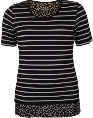 Doris Streich T-Shirt "mit Streifenmuster" Schlitze
