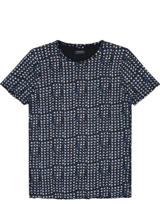 Dstrezzed T-Shirt Painted Dot, Rundhals blau