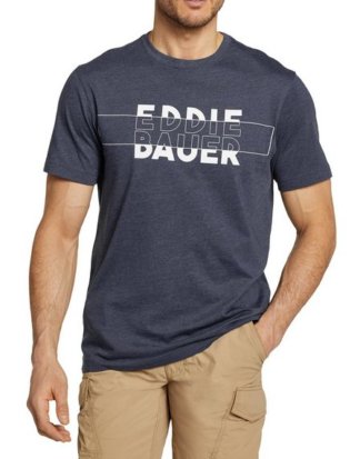 Eddie Bauer T-Shirt EB Logo mit Rundhalsausschnitt
