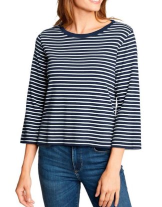 Eddie Bauer T-Shirt FAVORITE KURZ - 3/4 ARM - GESTREIFT