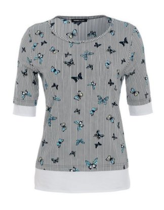 FRANK WALDER T-Shirt "Mykonos" mit lieblichem Muster
