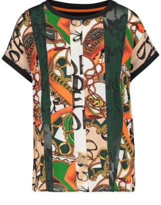 GERRY WEBER T-Shirt 1/2 Arm "Shirt mit Satinfront"