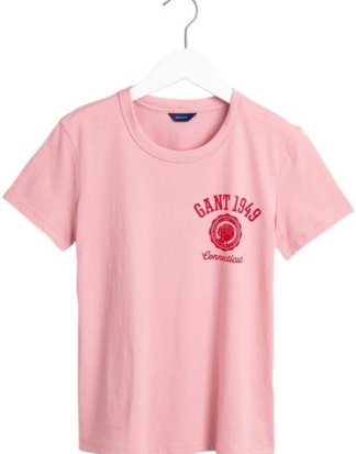 Gant T-Shirt mit Kontrast Logodruck vorn