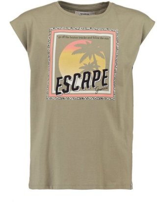 Garcia T-Shirt Leoprintakzent