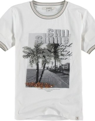 Garcia T-Shirt "SUNSHINE" Druck und Pailletten