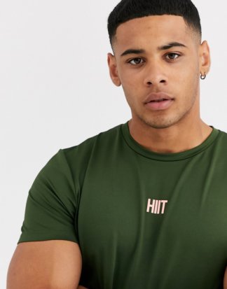 HIIT - Core - Grünes T-Shirt mit Logo auf der Brust
